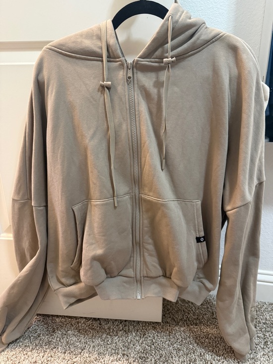 POPFLEX Tops - POPFLEX Zip Cloud Hoodie - Taupe